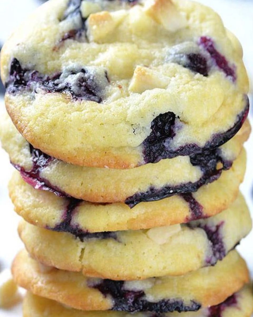 Blueberry Sour Cream Cookies Recipe Soft & Fluffy Homemade Cookies